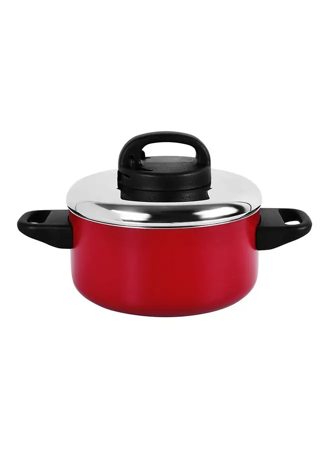 Prestige Classique Covered Saucepot With Steel Lid Red/Silver/Black 18cm