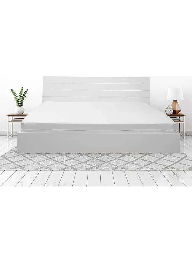 Maestro Solid Mattress Encasement Microfiber White 120x200cm