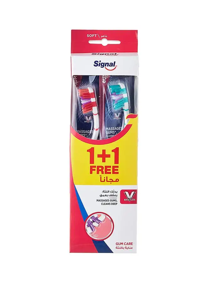 Signal 2-Piece V-Gum Toothbrush متعدد الألوان