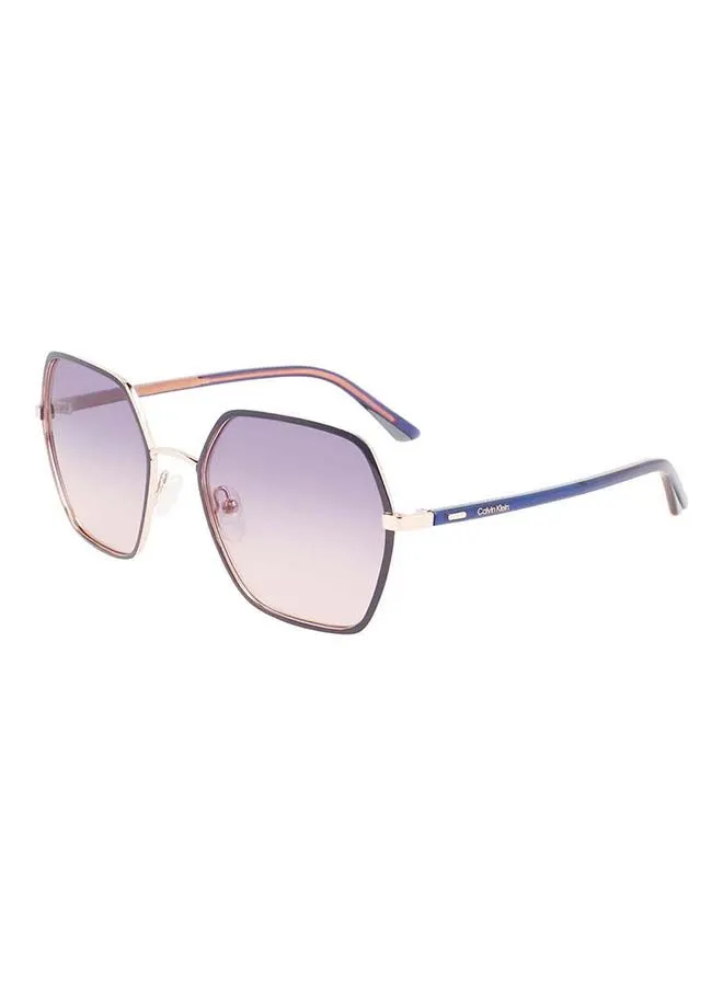 CALVIN KLEIN Women's Full Rim Metal Modified Rectangle  Sunglasses  CK21131S-438-5620