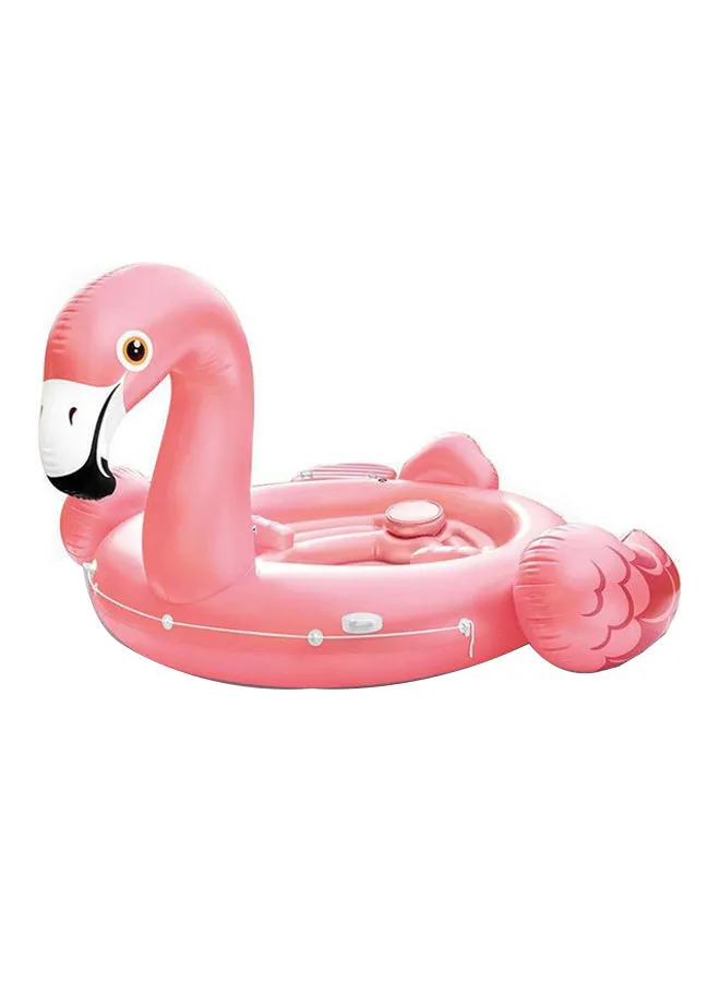 INTEX Flamingo Party Island Inflatable Ride On Pool Floater Pink 422x373x185cm