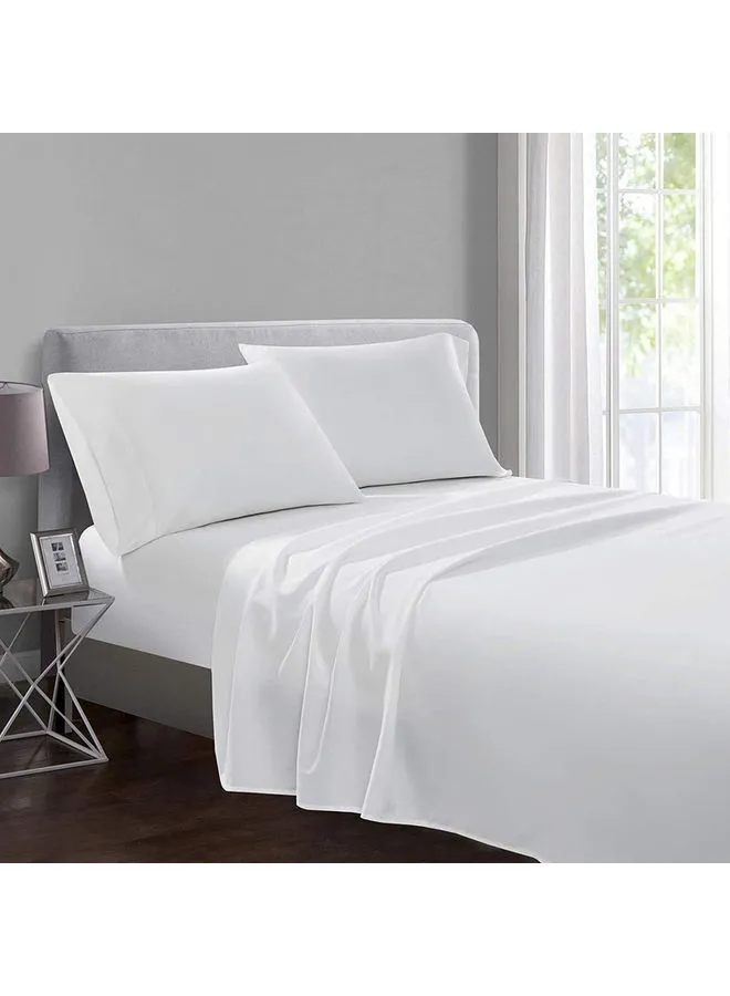 Hotel Linen Klub 2-Piece Deyarco Single Size Sheet Set Cotton Blend White 170x240cm