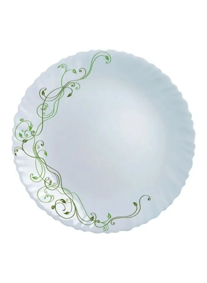 Luminarc 6-Piece Carissa Dessert Plate White/Green 19cm