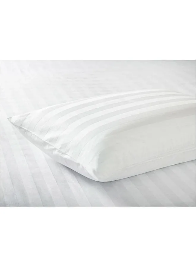 Hotel Linen Klub 2-Piece Hotel Linen Klub 600Tc 100% Stripe Sateen Weave Pillow Covers Cotton White 50x75cm 