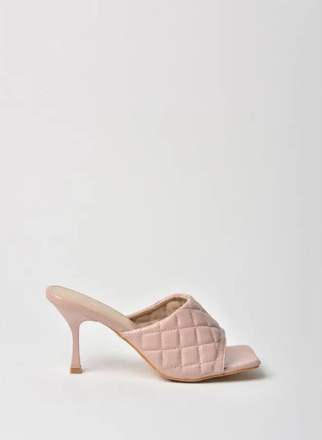 Jove Stylish Heeled Sandals Pink