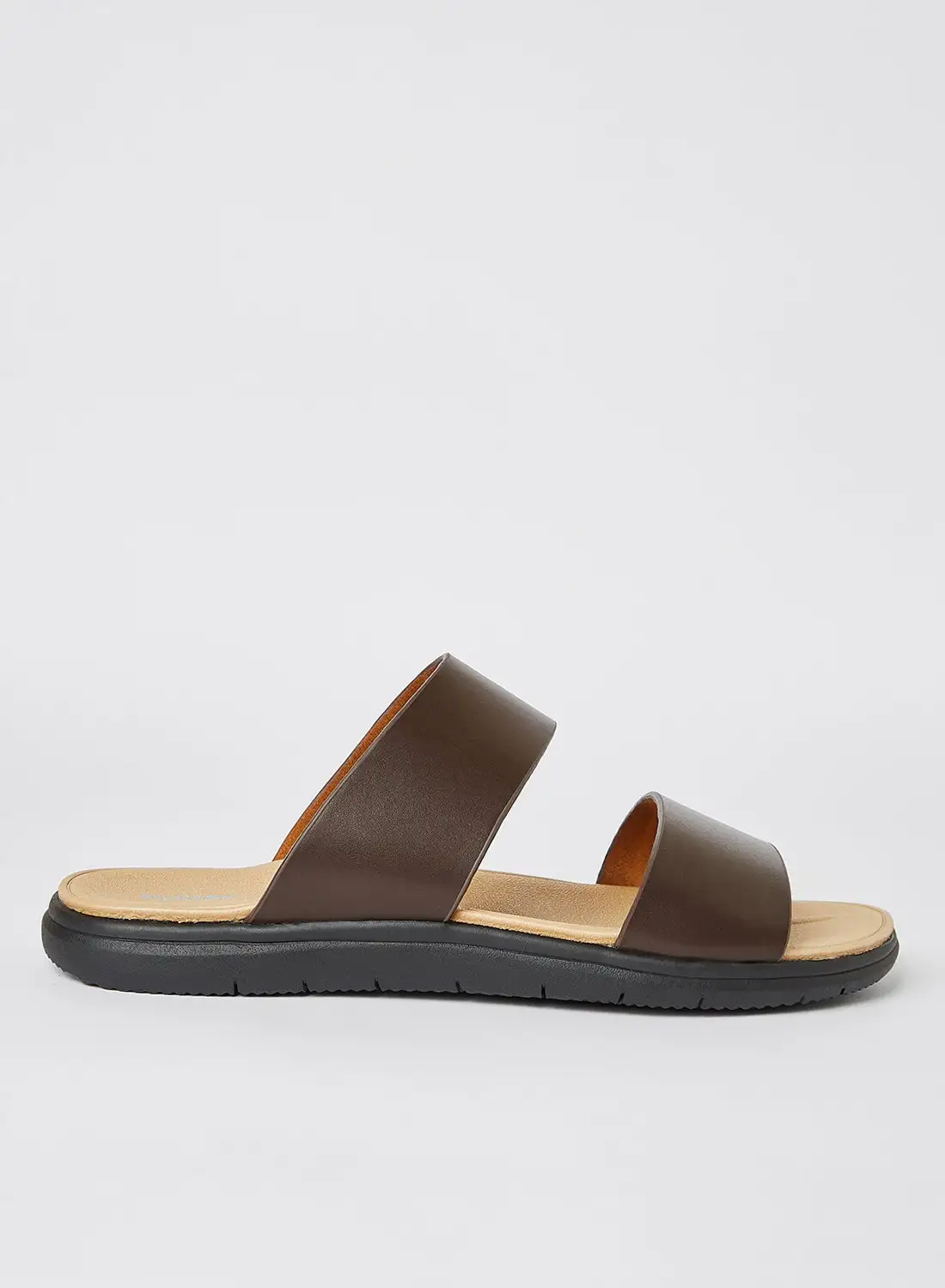 QUWA Casual Slip-On Sandals Brown