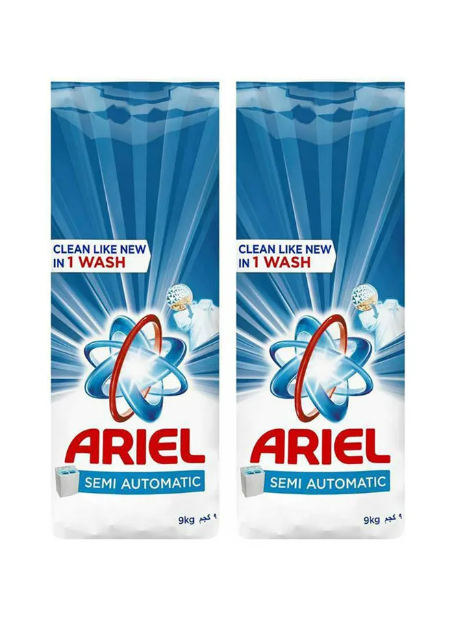 Ariel Pack Of 2 Original Scent Laundry Detergent Powder 2 x 9kg