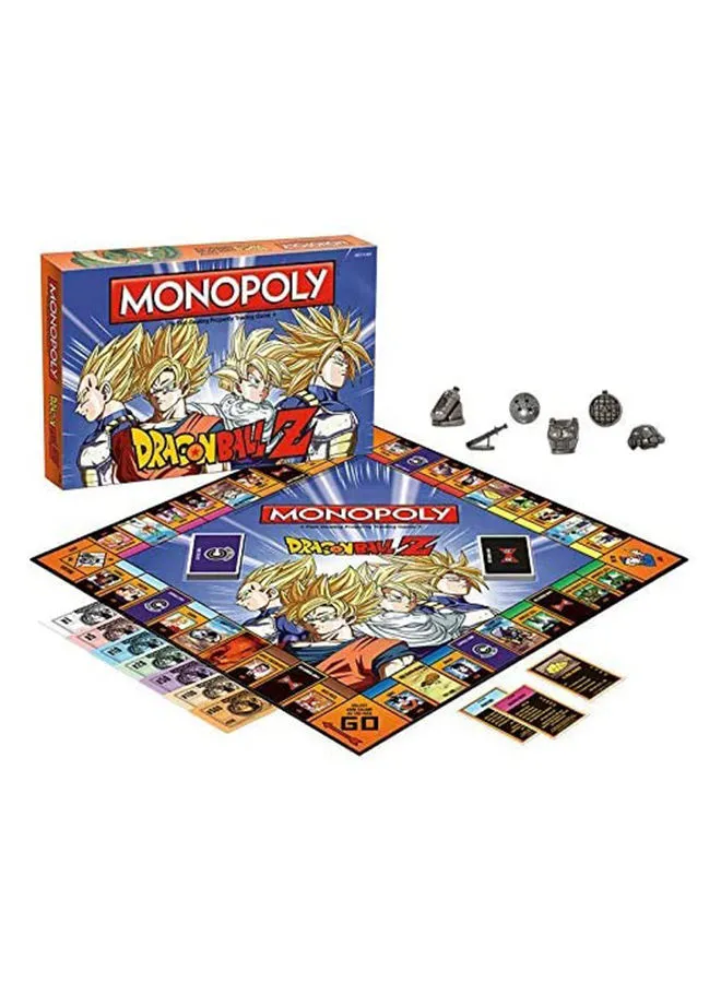 لعبة Monopoly Dragon Ball Z Recruit Legendary Warriors، Goku، Vegeta وGohan Anime Series Hasbro Board Game للبالغين والمراهقين، لعبة منزلية داخلية من 2 إلى 6 لاعبين