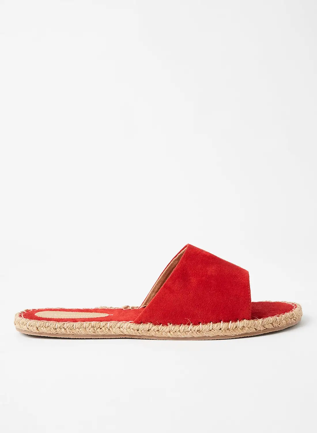 Geoomnii Lupe Elegant Flat Espadrille Sandal Red