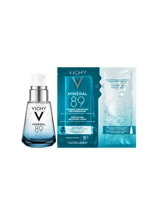 Vichy Mineral 89 30ml + Mineral 89 ماسك ورقي لإصلاح البشرة 50 مل