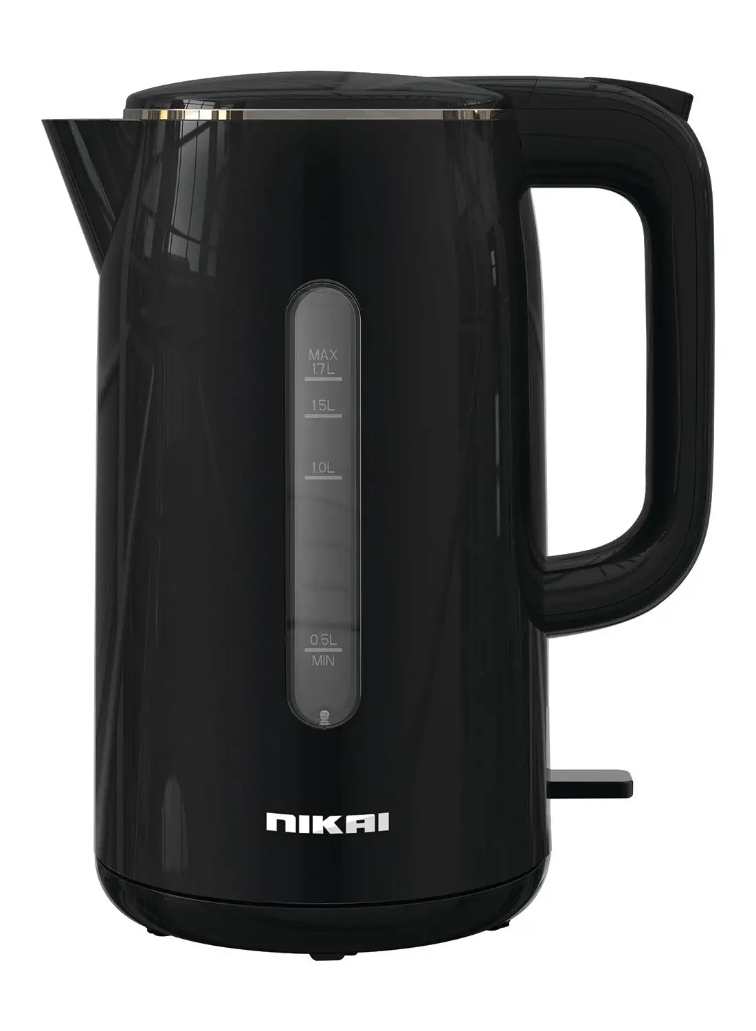 NIKAI Cordless Kettle, Safe Boiling With Cool Touch Design, Boil Dry Protection, Matte Finish, Indicator Light, For Home, And Office Use 1.7 L 2200 W NK820T1 Black