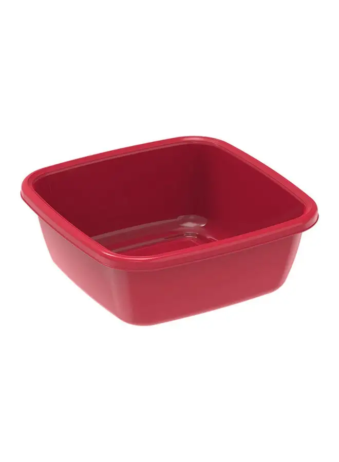 Cosmoplast Square Plastic Basin Tub Red 12.0Liters