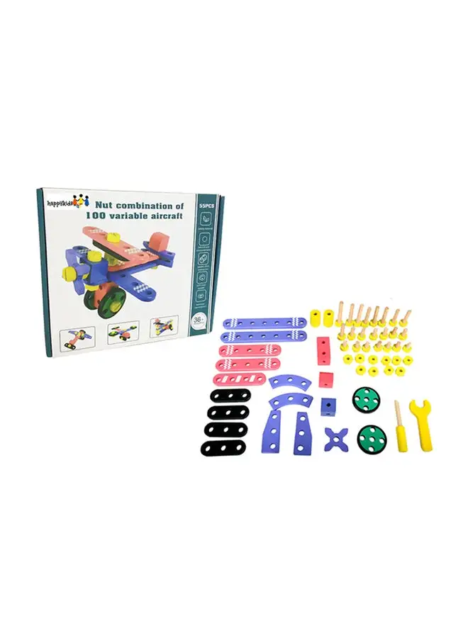 Happy Kids 55-Piece Wooden Screw Combination Set