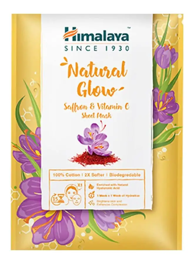 Himalaya Natural Glow Saffron And Vitamin-C Sheet Mask 30ml