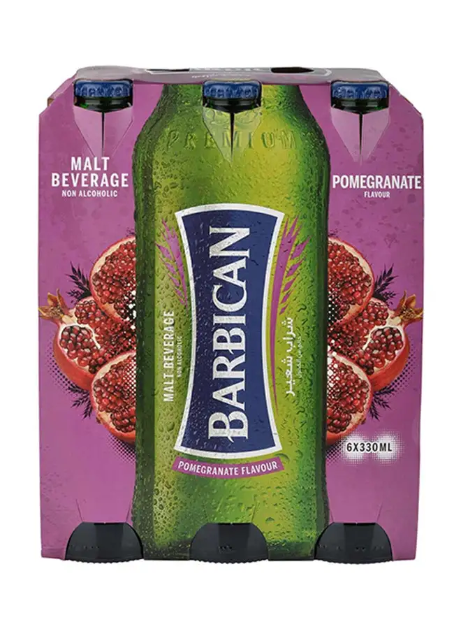 Barbican Pomegranate Flavoured Non-Alcoholic Malt Beverage  NRB Pomegranate 330ml Pack of 6