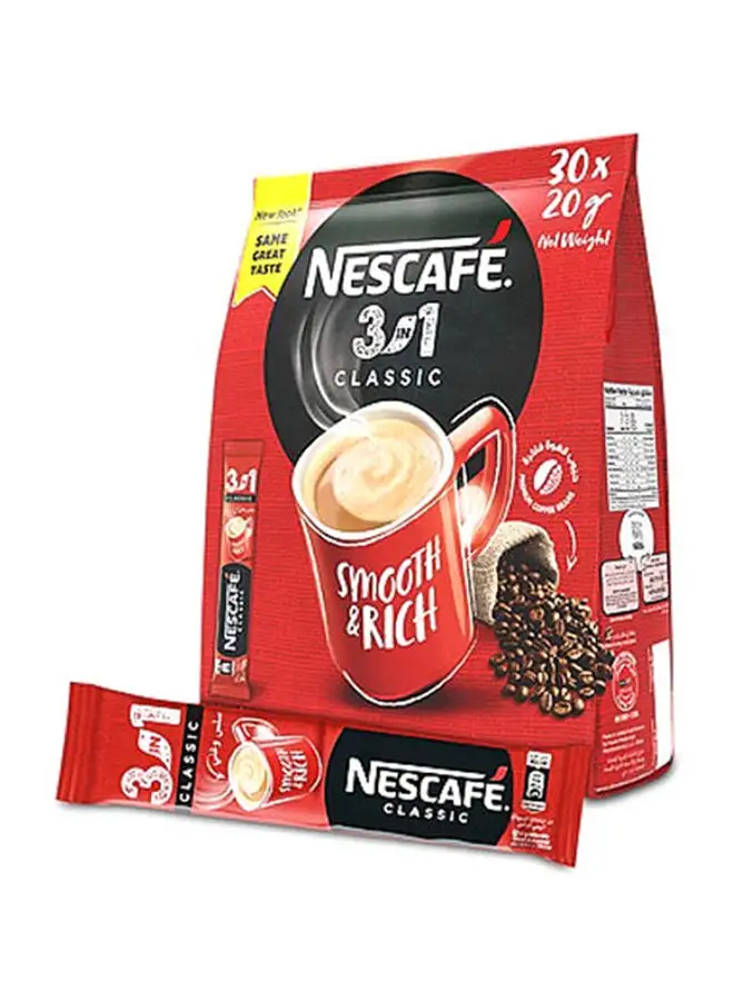 Nestle 3 In 1 Classic Coffee 20grams Pack of 30