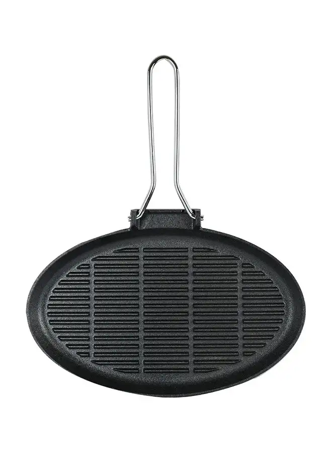 Prestige Cast Iron Oval Char Griller Black 35cm