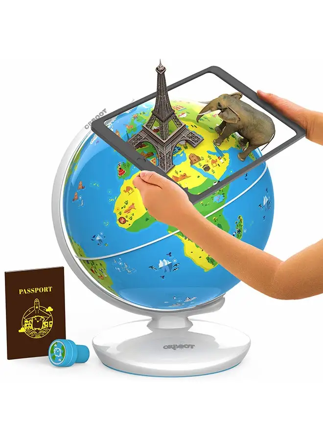 PlayShifu Educational Globe for Kids - Orboot Earth (Globe + App) Interactive AR World Globe | 400 Wonders, 1000+ Facts | STEM Toy Gifts for Kids 4-10 Years 26x26x34.5cm