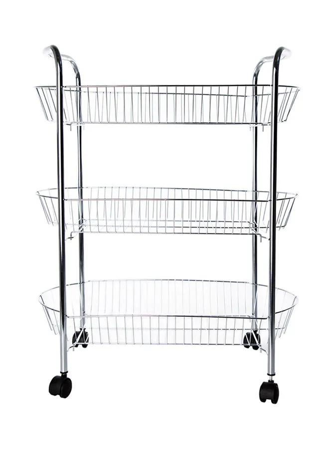 Feelings 3-Layer Vegetable Trolley Silver 3Liters