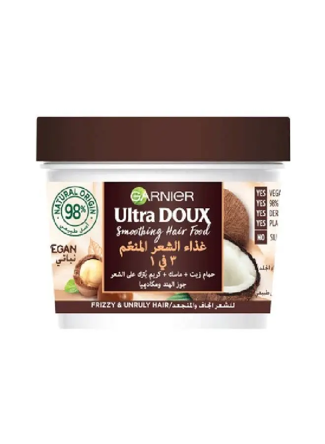 Garnier Ultra Doux Smoothing Hair Food With Lipid Components White 390ml