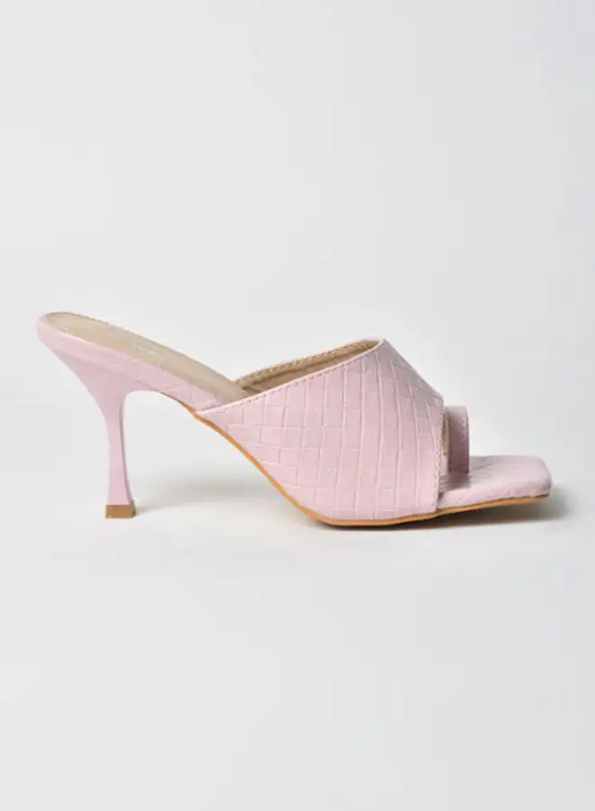 Jove Stylish Heeled Sandals Pink