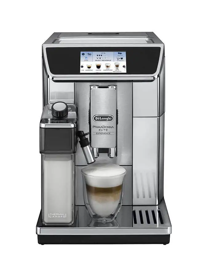 De'Longhi PrimaDonna Elite, 19 Bar, Built in Grinder, Automatic cleaning 1 L 1450 W ECAM650.85.MS Silver