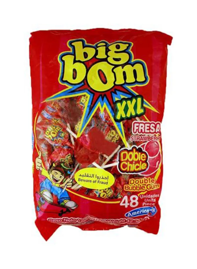 Big Bom XXL Strawberry Lollipop 1200grams