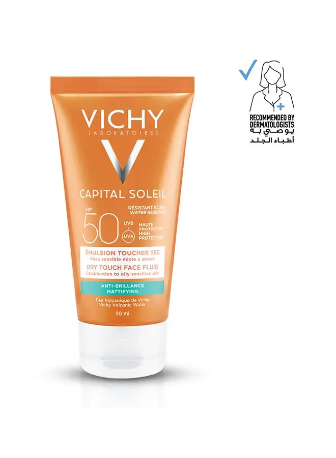 VICHY Capital Soleil Dry Touch Anti Shine Sunscreen for Combination to Oily Skin SPF50 50ml