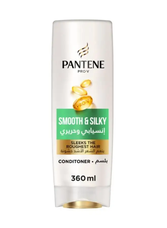 Pantene Pro-V Smooth And Silky Conditioner Sleeks Roughest Hair 360ml