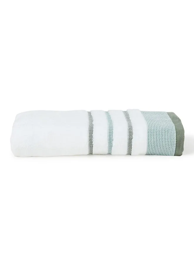 White Rose Hand Towel With Cozy Style White/Sea Green 50X90cm 