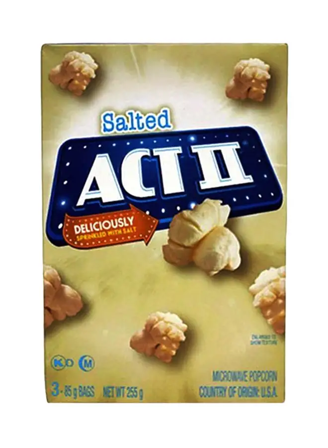 Act II Microwave Salted Popcorn 85grams Pack of 3