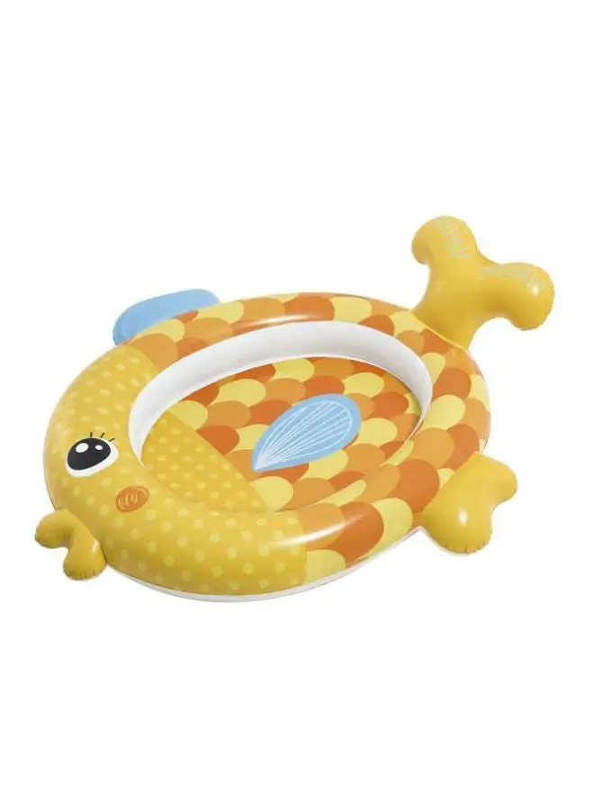 INTEX Fish Shaped Baby Inflatable Foldable Portable Lightweight Swimming Pool 140x124x34cm