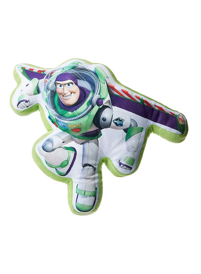 Disney Buzz Lightyear Shaped Printed Cushion Polyester Multicolour 35x40cm