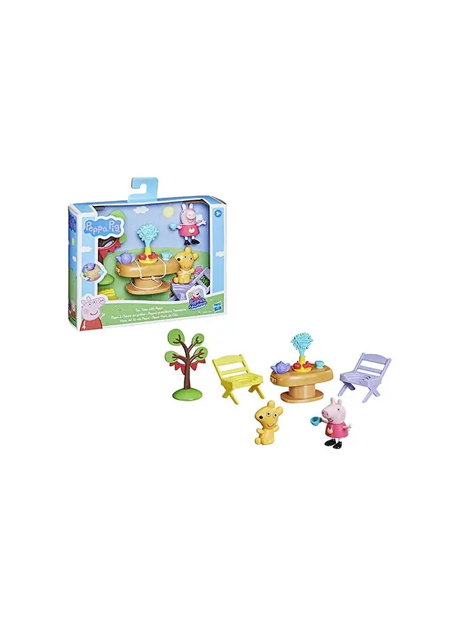 Peppa Pig Peppa  Peppa's Adventures Tea Time with Peppa Accessory Set Preschool Toy, Peppa  Figure and 5 Accessories, for Ages 3 and up