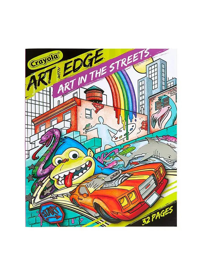 Crayola Art With Edge And Art In The Streets Coloring Book- 40 Pages, Multicolor ‎0.64x21.59x25.4cm