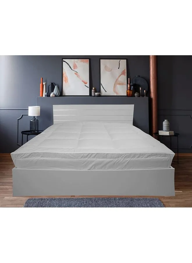 Maestro Fitted Mattress Topper Cotton White 100x200cm