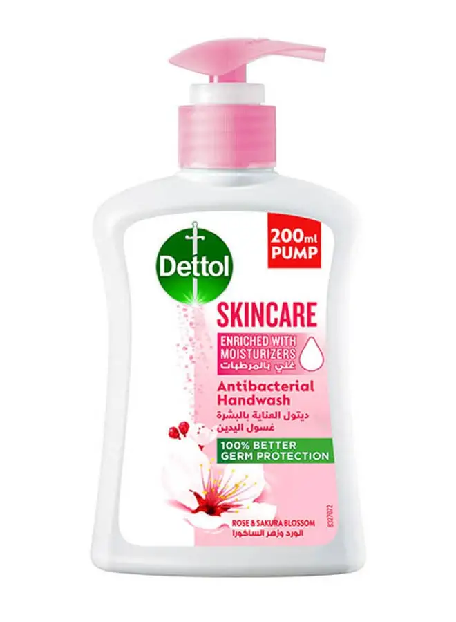 Dettol Effective Germ Protection And Personal Hygiene Liquid Soap Rose And Sakura Blossom Fragrance 200ml