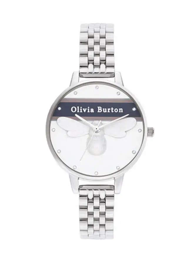 OLIVIA BURTON Women's Varsity  White & Bee & Stone Dial Watch - OB16VS07