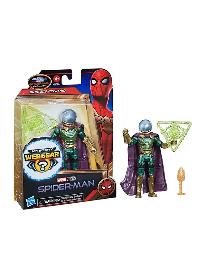 MARVEL Marvel Spider-Man 6-Inch Mystery Web Gear Marvel's Mysterio Action Figure, Includes Mystery Web Gear Armor Accessory and Character Accessory, Ages 4 and Up