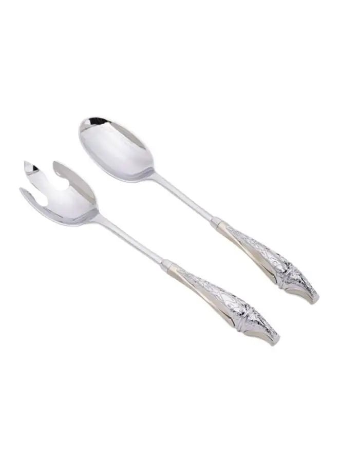 REGENT 2-Piece Malaika Serving Spoon Set Silver