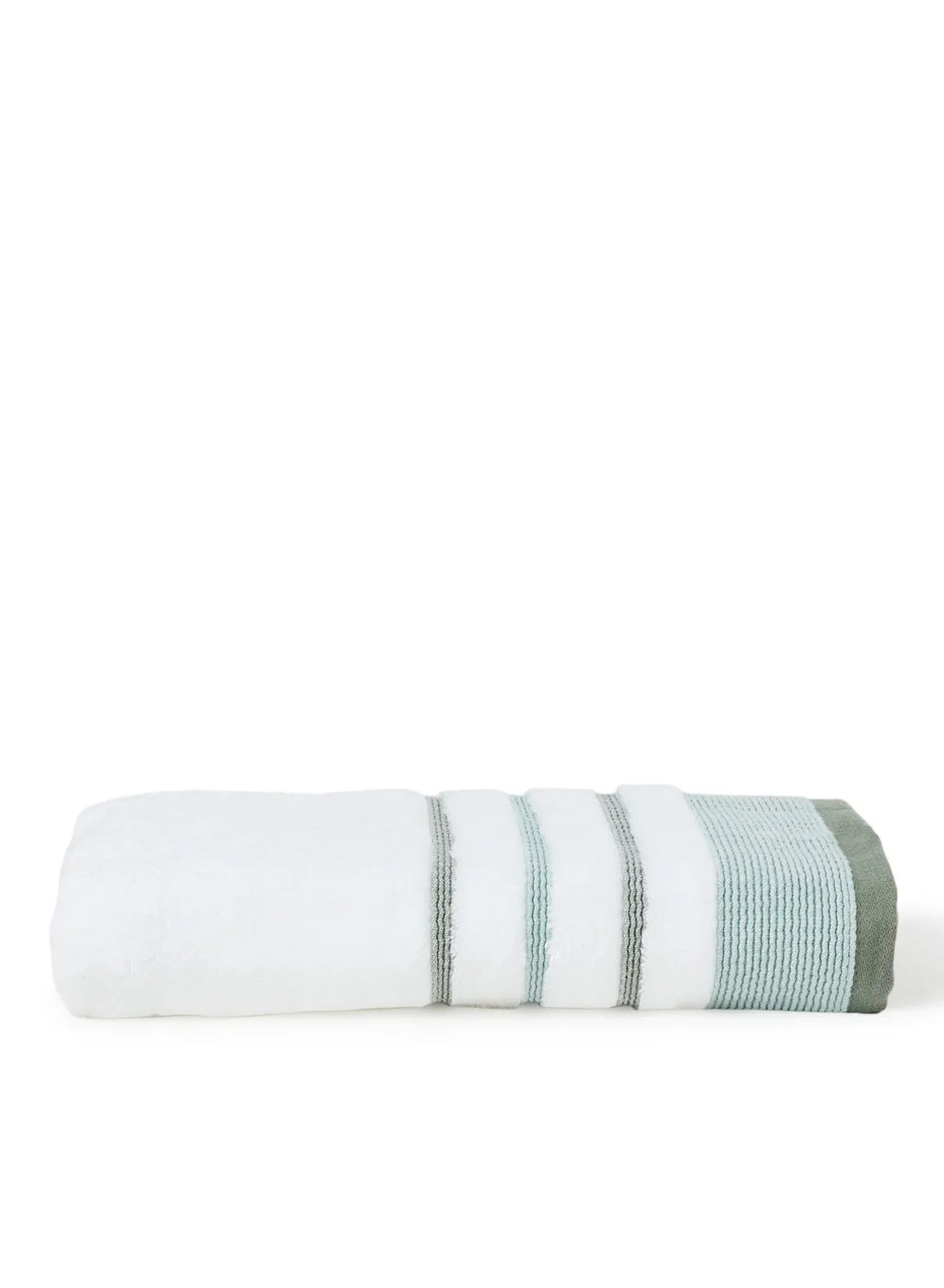 White Rose Hand Towel With Cozy Style White/Green 50X90cm