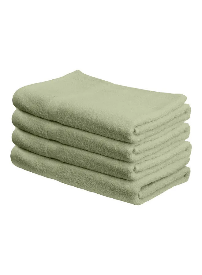 Princess 4-Piece  Fast Absorbent Bath Towel Set Sage Green 70 x 140cm