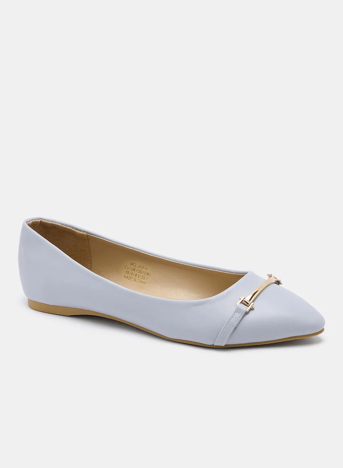 Aila Casual Slip On Ballerina Blue 