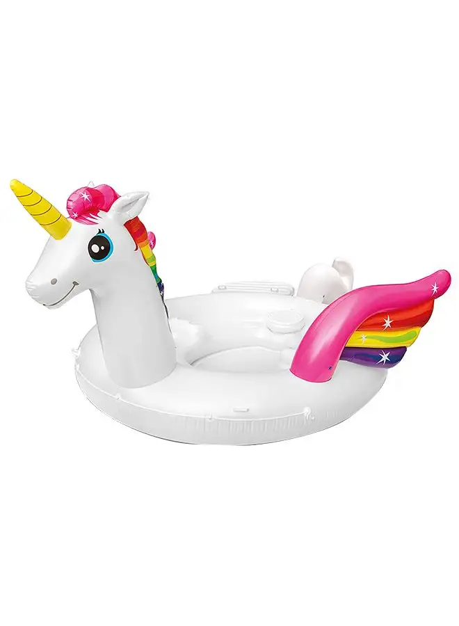 INTEX Unicorn Party Inflatable Island Pool Floats 503x335x173cm