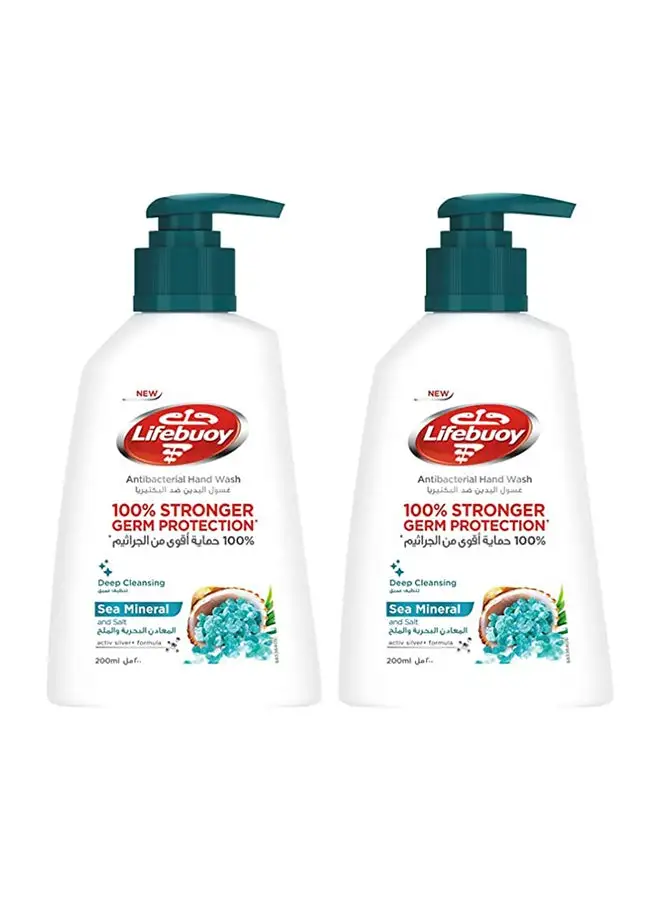 Lifebuoy Pack of 2 Anti Bacterial Hand Wash Sea Minerals 200ml