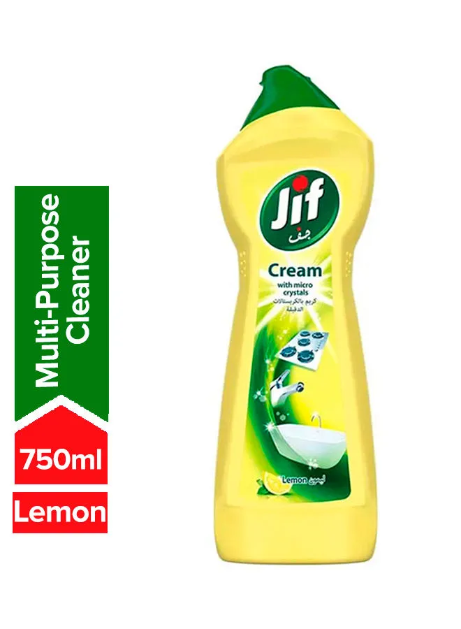 Jif Cream Cleaner With Micro Crystals Technology Eliminates Grease Burnt food And Limescale Stains 750ml