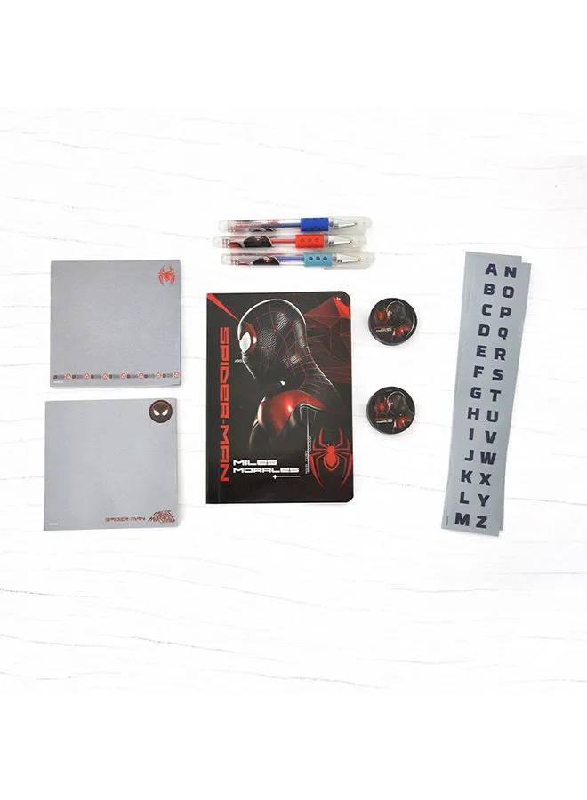 MARVEL Spiderman Stationery Set 10Pcs Black/Red