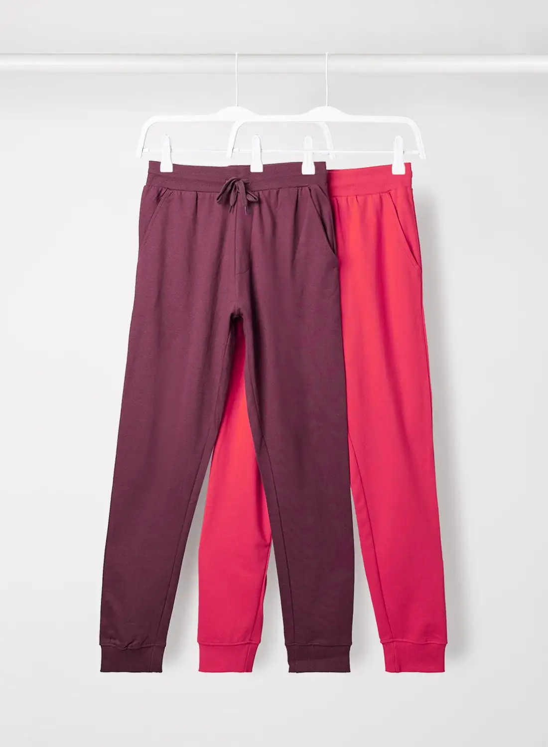 Noon East 2 Pack Basic Joggers Red/Maroon