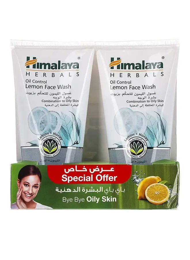 Himalaya Pack Of 2 Face Wash Oil Control Lemon 150ml