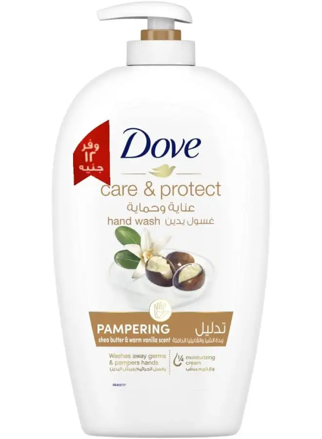 Dove Pampering Hand Wash Natural Caring Formula Shea Butter With Moisturising Cream 500ml